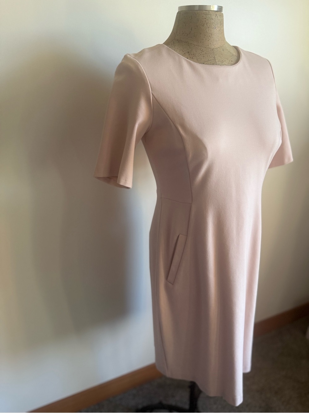 Lands' End Soft Blush Pink Mini Dress
